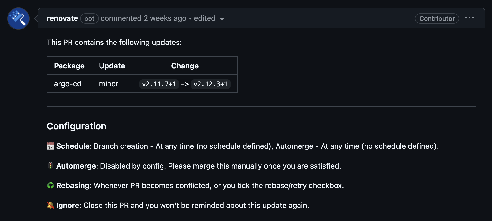 Renovate integration